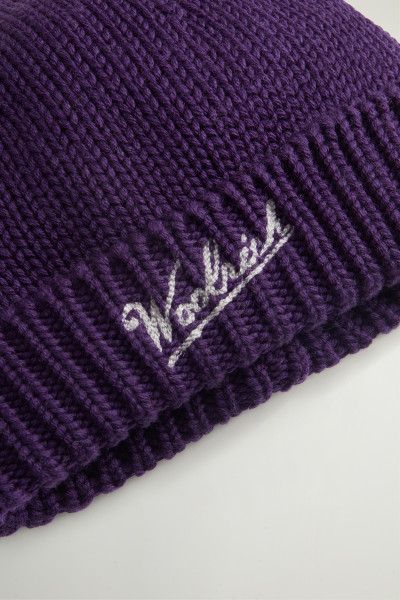ČAPICA WOOLRICH MERINO WOOL LOGO BEANIE - Fotografia č. 3