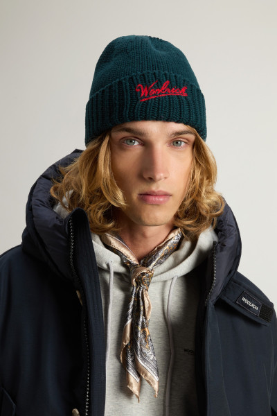 ČAPICA WOOLRICH MERINO WOOL LOGO BEANIE - Fotografia č. 5