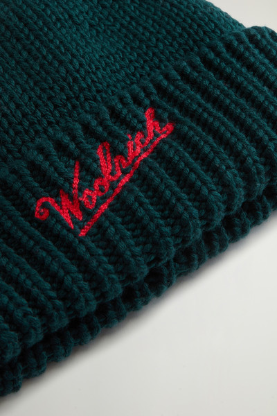 ČAPICA WOOLRICH MERINO WOOL LOGO BEANIE - Fotografia č. 3
