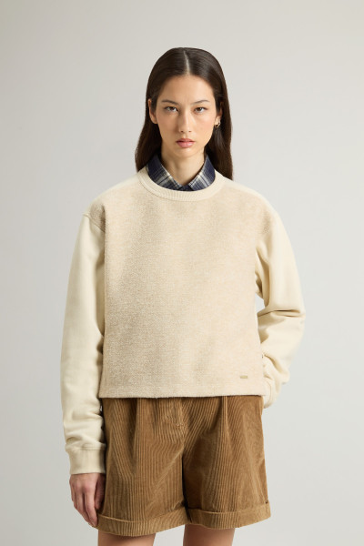 MELEGÍTŐ FELSŐ WOOLRICH MIXED FLEECE CREWNECK - Kép 1