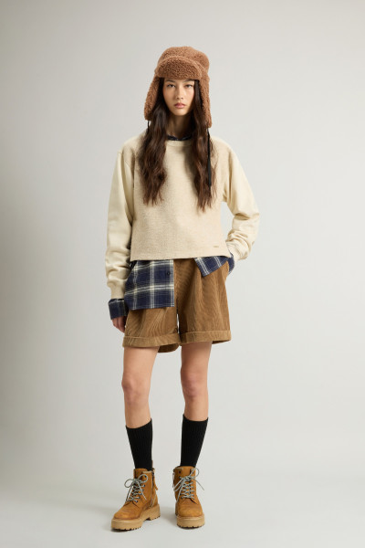 MELEGÍTŐ FELSŐ WOOLRICH MIXED FLEECE CREWNECK - Kép 2
