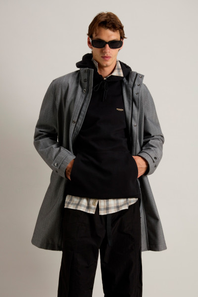 MIKINA WOOLRICH LOGO INTERLOCK HOODIE - Fotografie č. 5