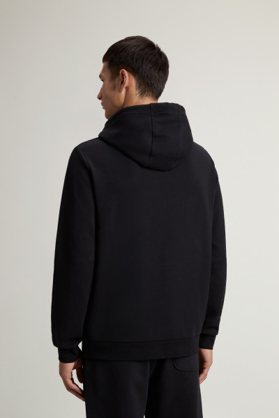 MIKINA WOOLRICH LOGO INTERLOCK HOODIE - Fotografie č. 3