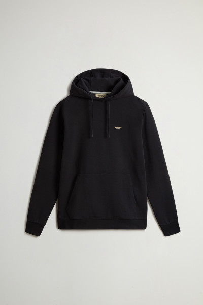 MIKINA WOOLRICH LOGO INTERLOCK HOODIE - Fotografie č. 6