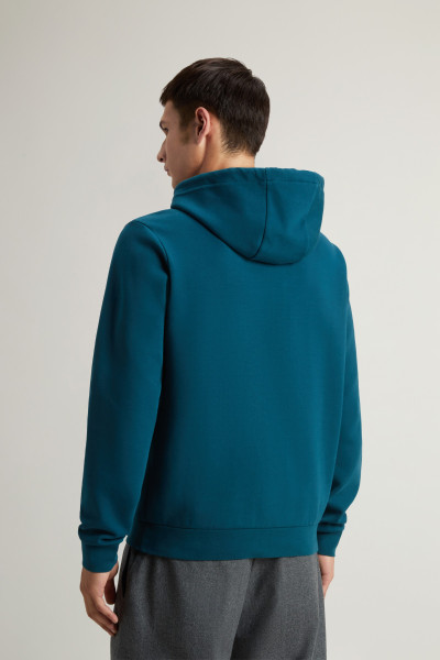 MIKINA WOOLRICH LOGO INTERLOCK HOODIE - Fotografie č. 3