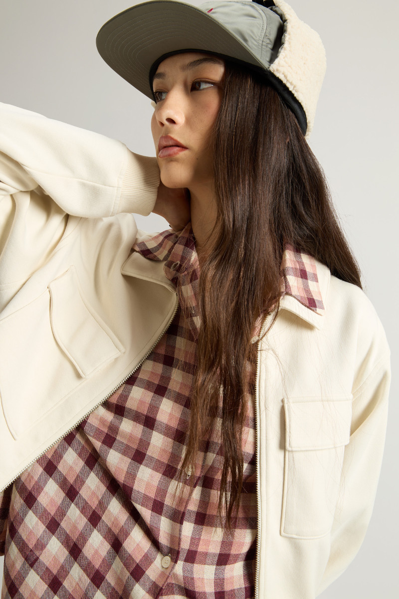 Mikina Woolrich Super Soft Interlock Sweatshirt Milky Cream