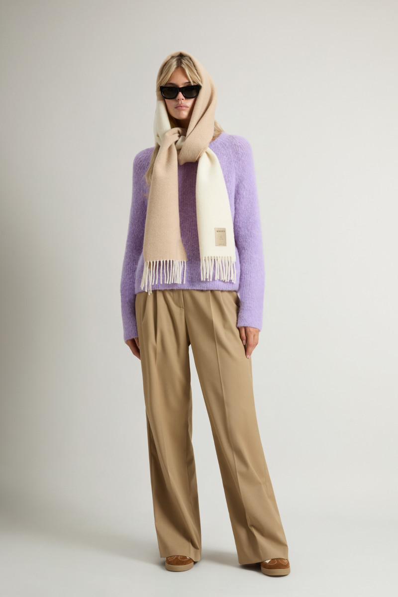 Sveter Woolrich Soft Alpaca Crewneck Soft Violet