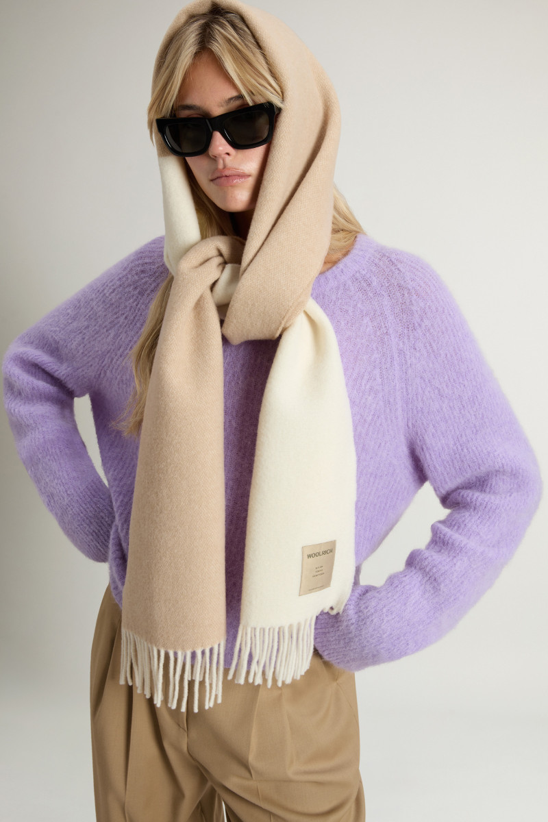 Sveter Woolrich Soft Alpaca Crewneck Soft Violet