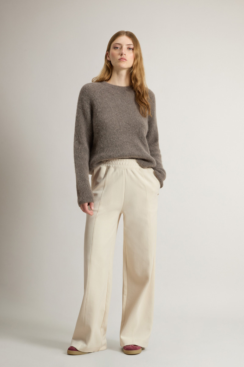 Tepláky Woolrich Super Soft Interlock Sweatpant Milky Cream