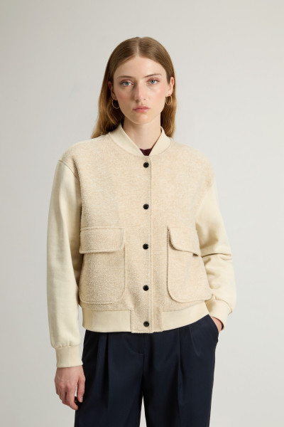 MELEGÍTŐ FELSŐ WOOLRICH MIXED FLEECE BOMBER - Kép 1