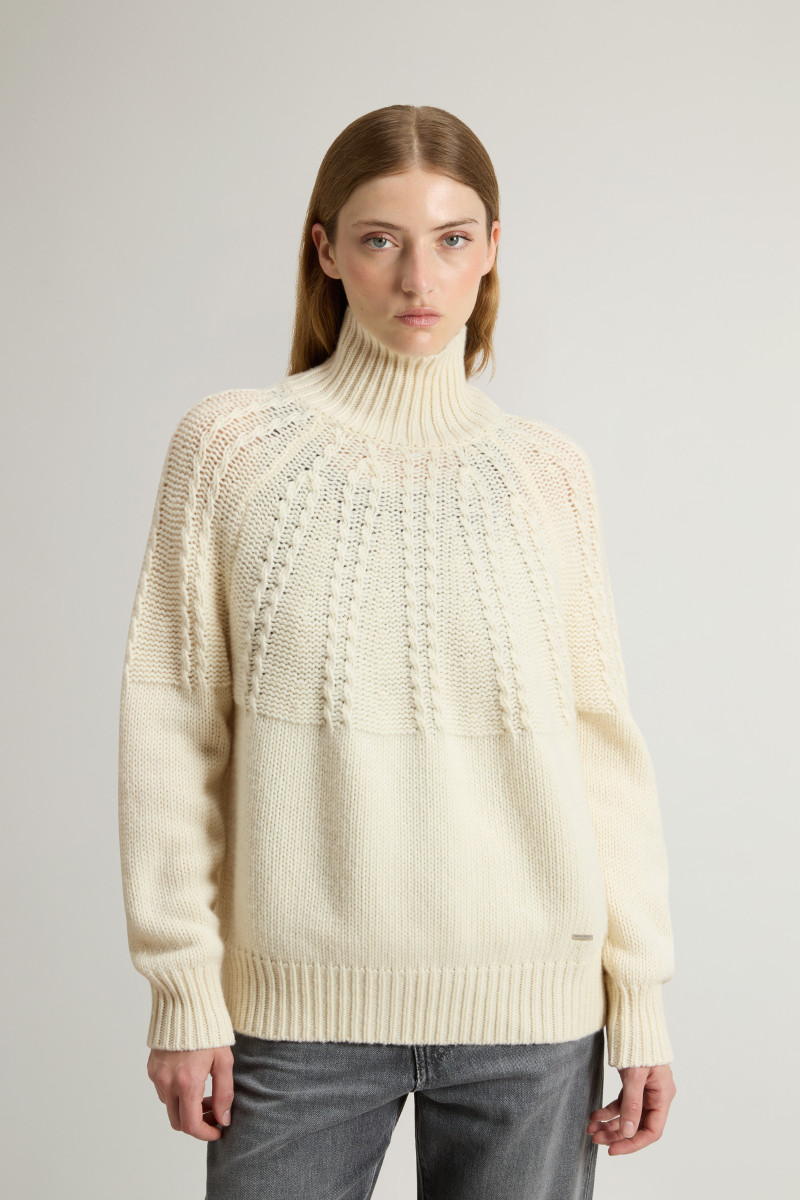 Rolák Woolrich Fairisle Turtleneck Milky Cream