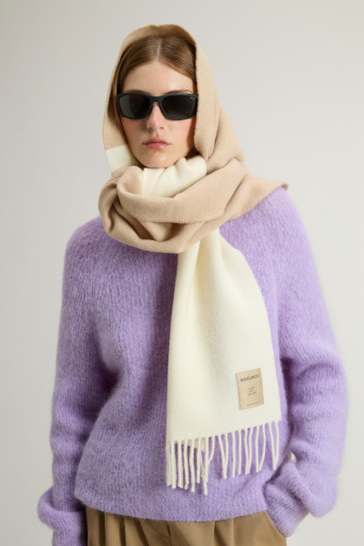 ŠÁLA WOOLRICH COLOR BLOCK WOOL SCARF - Fotografie č. 4