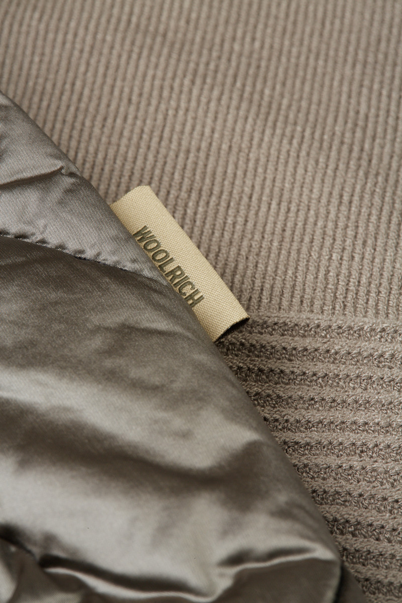 Bunda Woolrich Black Yarn Nylon Hybrid Off Taupe