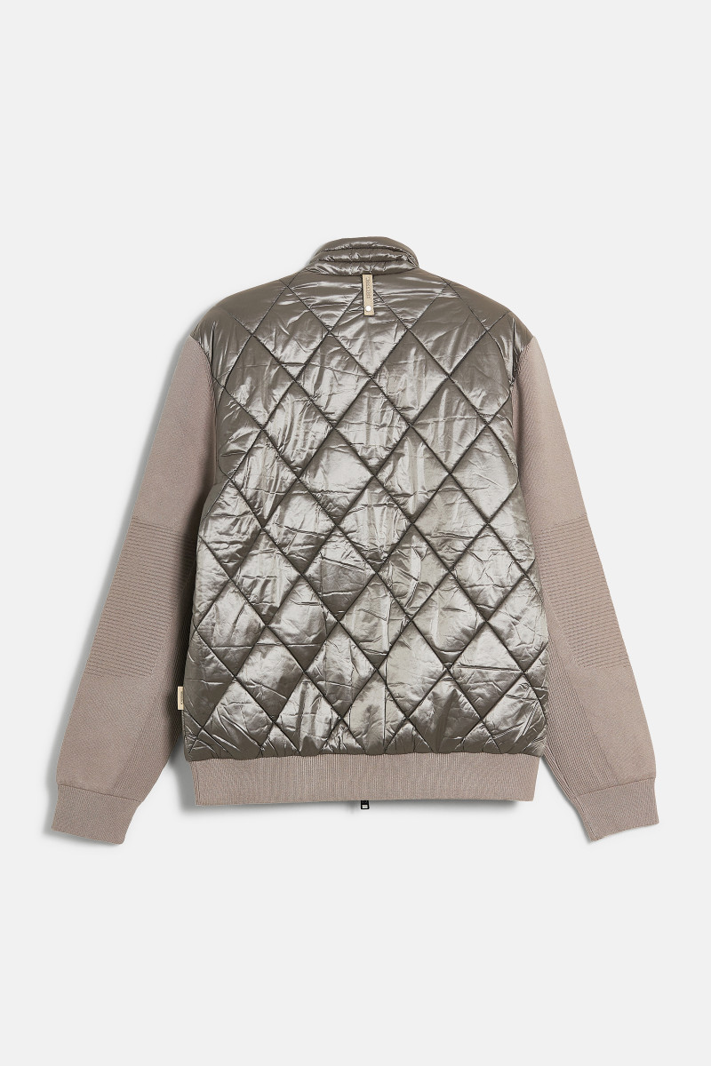 Bunda Woolrich Black Yarn Nylon Hybrid Off Taupe