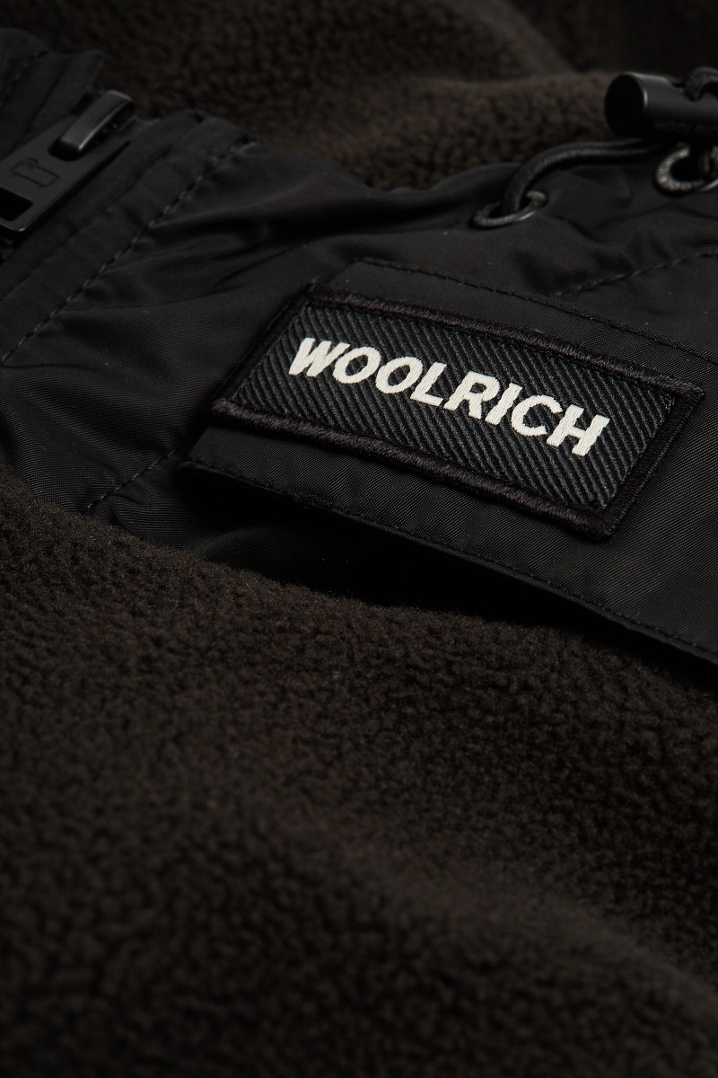 Mikina Woolrich Pile Full-Zip Hoodie Black