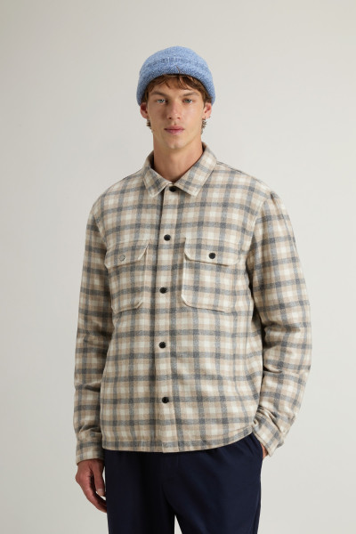 BUNDA WOOLRICH WOOL CHECK ALASKAN SHIRT JACKET - Fotografie č. 1