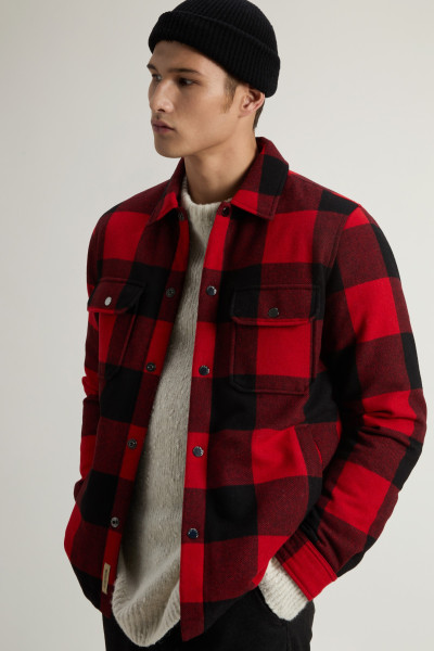 BUNDA WOOLRICH WOOL CHECK ALASKAN SHIRT JACKET - Fotografie č. 4