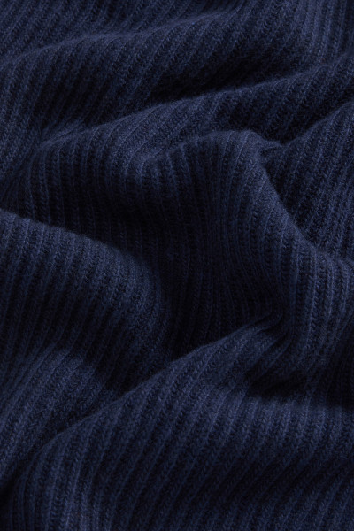 SVETR WOOLRICH WOOL CASH RIBBED HALF-ZIP - Fotografie č. 6