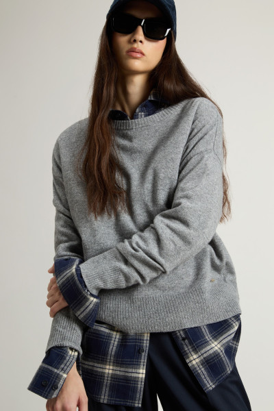 PULÓVER WOOLRICH COMFORT WOOL CASH CREWNECK - Kép 4