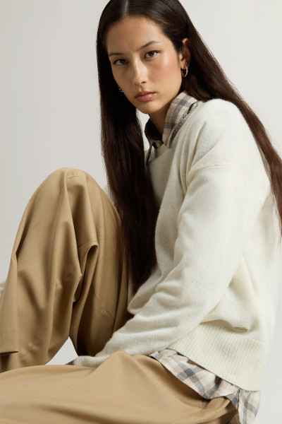 PULÓVER WOOLRICH COMFORT WOOL CASH CREWNECK - Kép 4