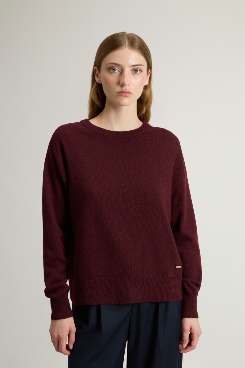 Pulóver Woolrich Comfort Wool Cash Crewneck Winetasting