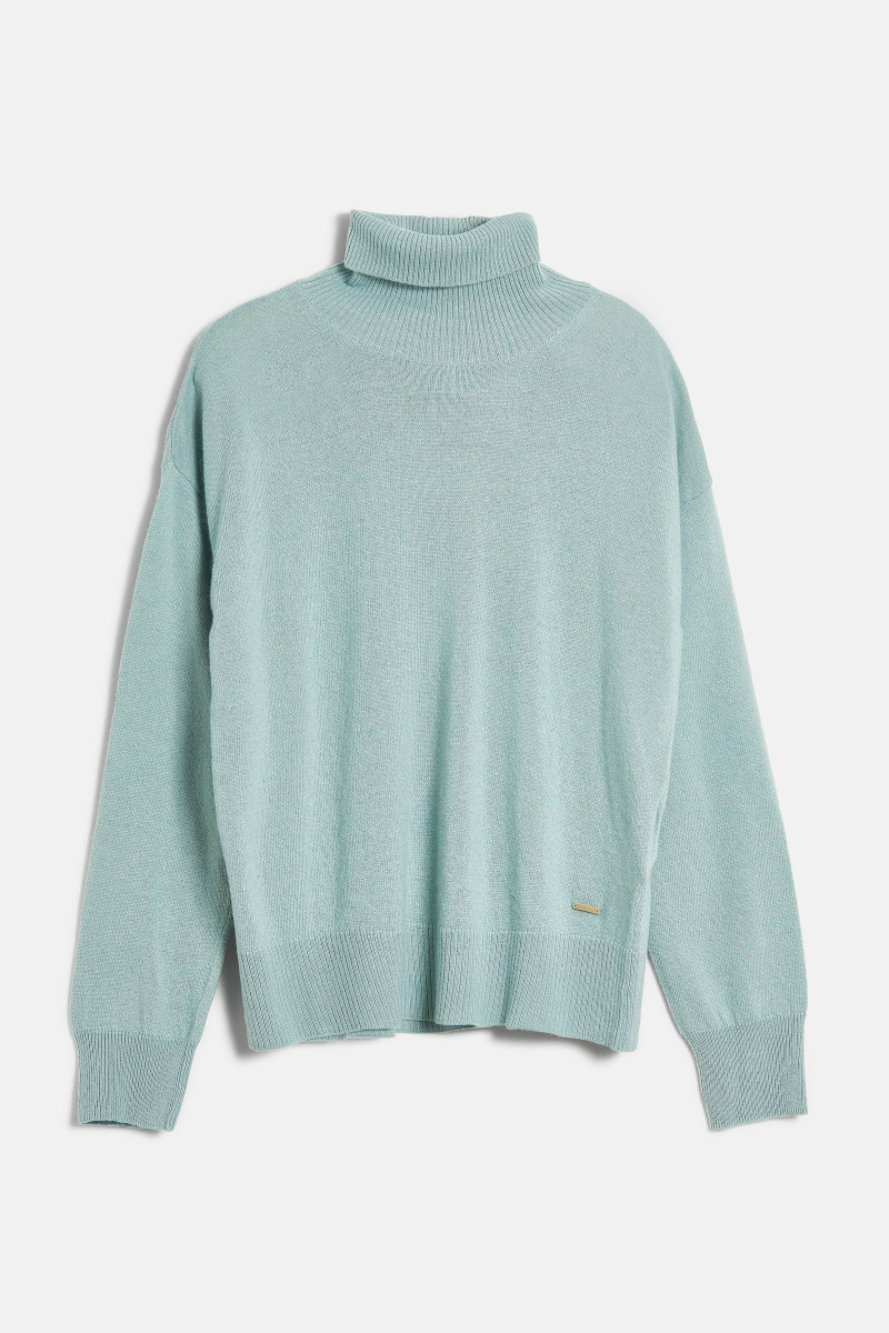 Garbó Woolrich Comfort Wool Cash Turtleneck Chinois Green