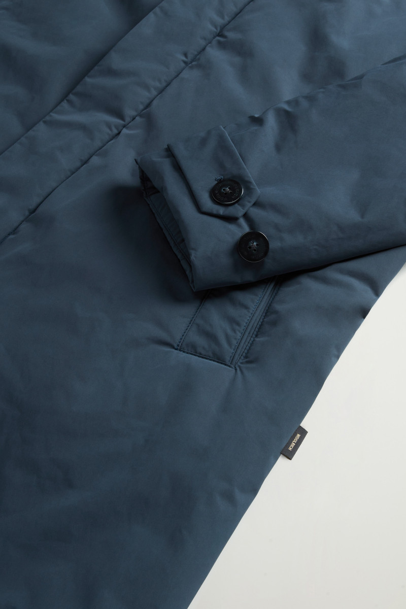 Kabát Woolrich Peached Urban Touch Coat Melton Blue