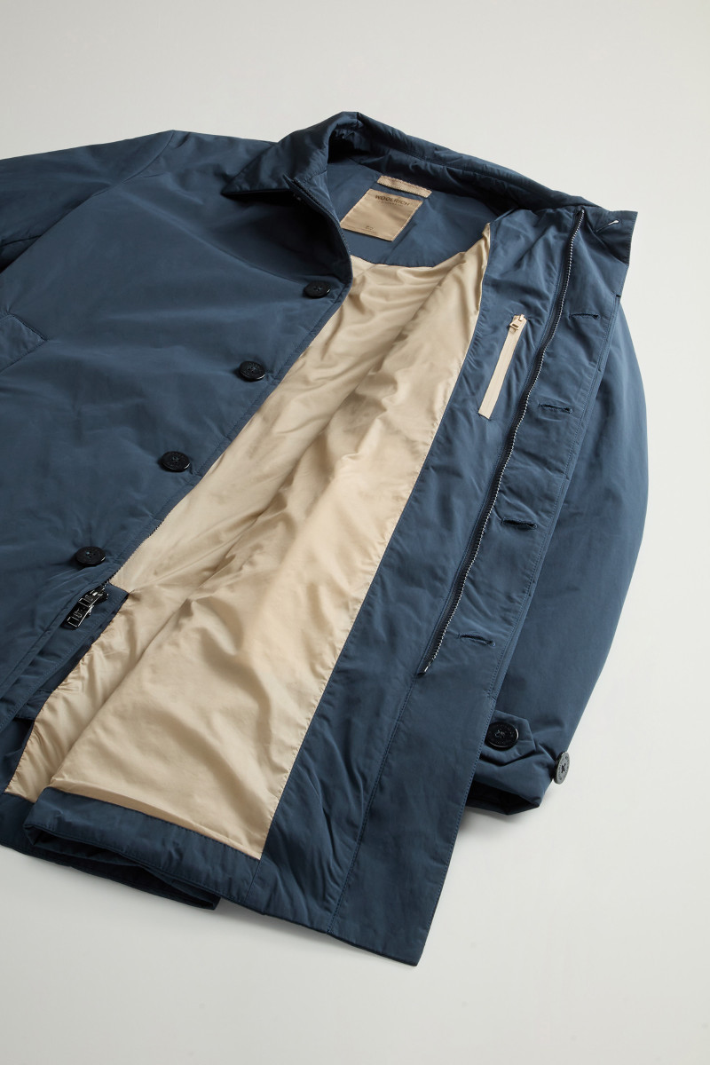 Kabát Woolrich Peached Urban Touch Coat Melton Blue