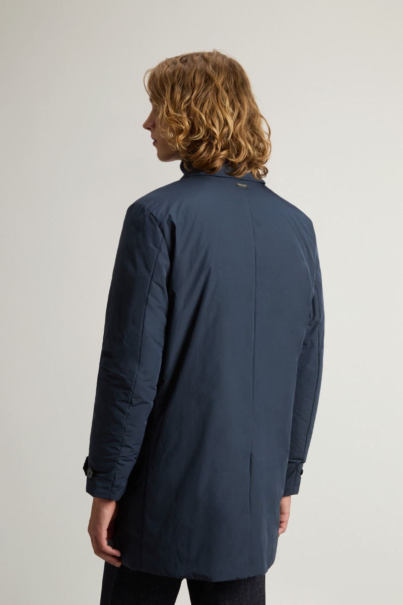 Kabát Woolrich Peached Urban Touch Coat Melton Blue