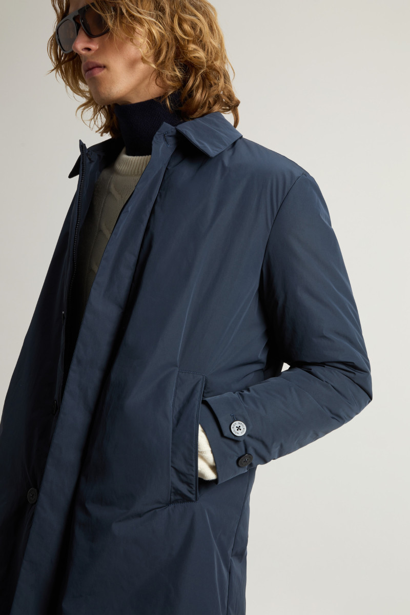 Kabát Woolrich Peached Urban Touch Coat Melton Blue