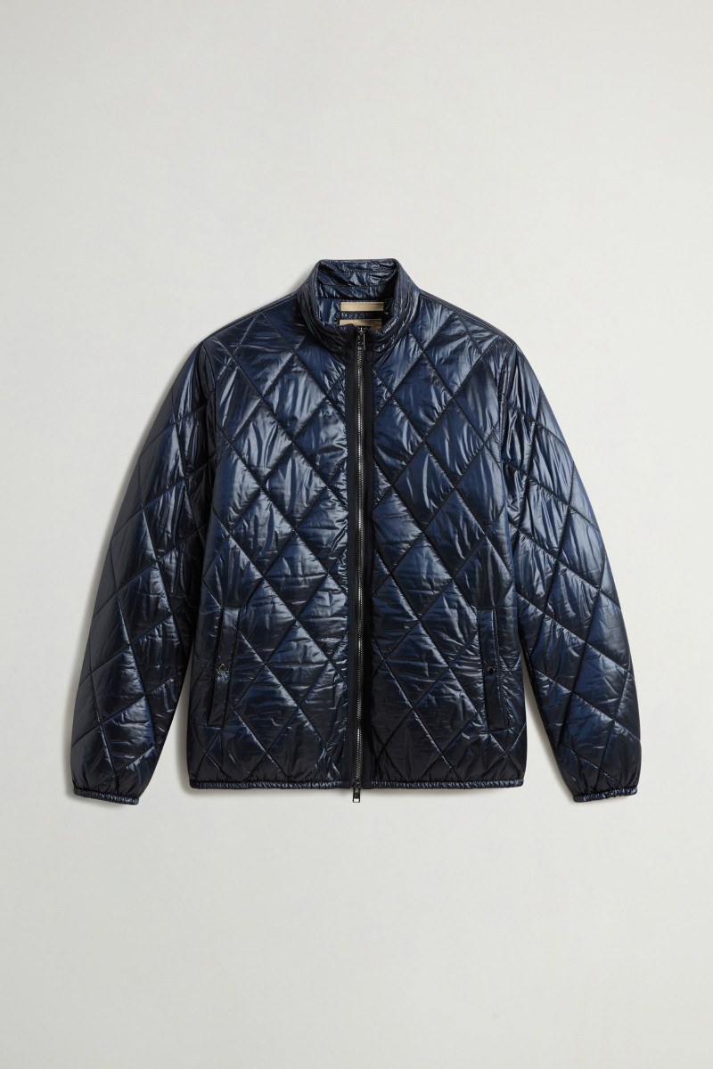 Bunda Woolrich Black Yarn Nylon Jacket Melton Blue