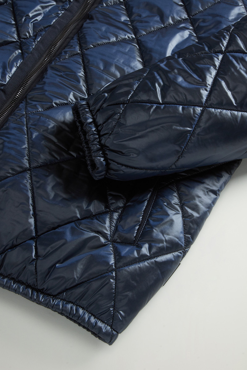 Bunda Woolrich Black Yarn Nylon Jacket Melton Blue