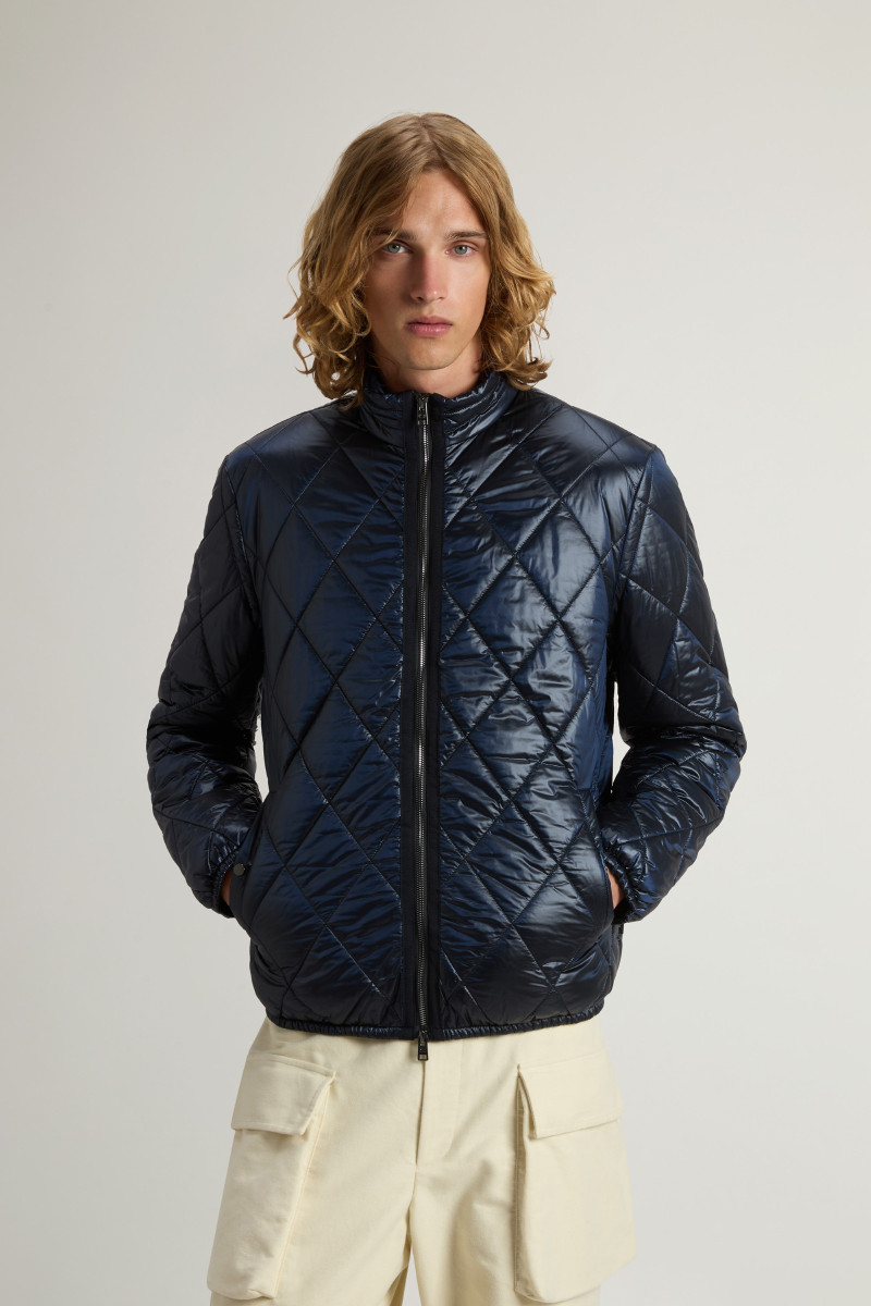 Bunda Woolrich Black Yarn Nylon Jacket Melton Blue