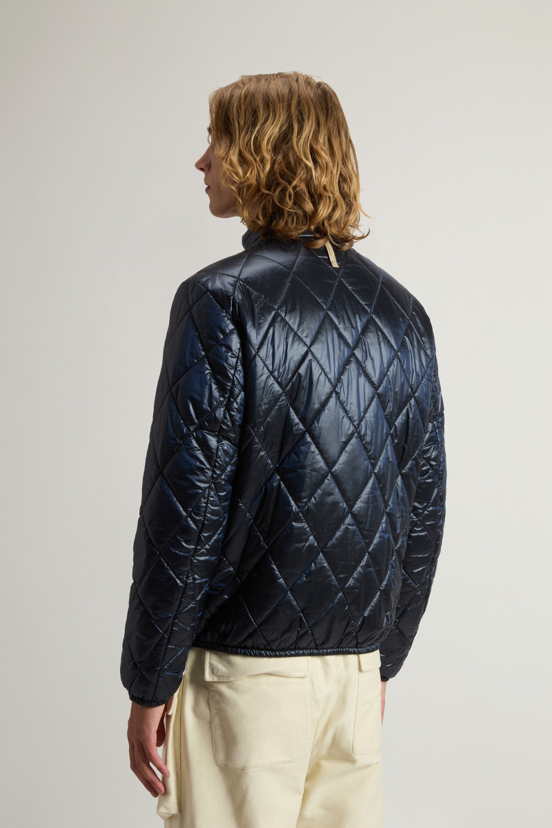 Bunda Woolrich Black Yarn Nylon Jacket Melton Blue