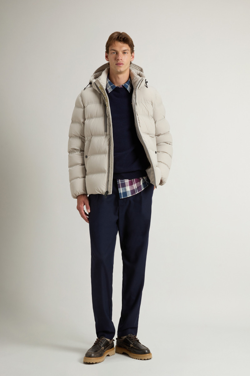 Bunda Woolrich Matt Stretch Puffer Jacket Dove