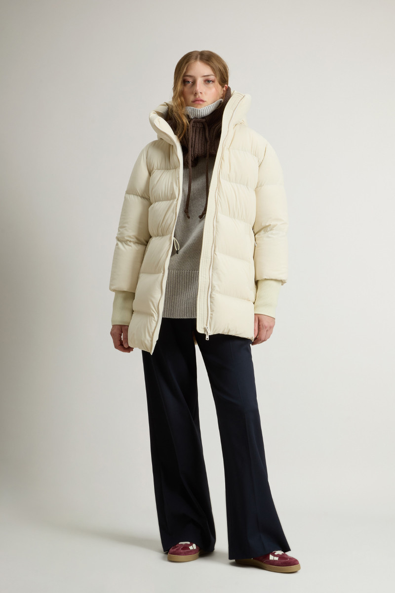 Kabát Woolrich Cloud Madison Coat Milky Cream