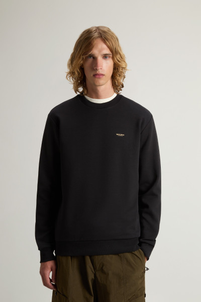 MIKINA WOOLRICH LOGO INTERLOCK CREWNECK - Fotografia č. 1
