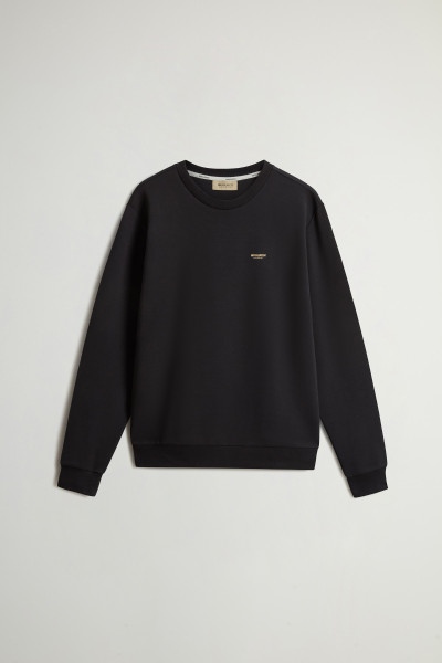 MIKINA WOOLRICH LOGO INTERLOCK CREWNECK - Fotografia č. 5