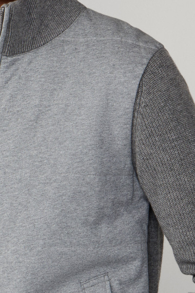 PULÓVER Hackett London JERSEY KNIT FZ HYBRID - Kép 6