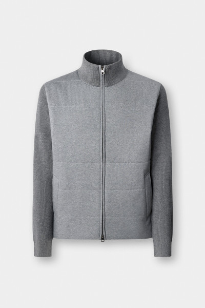 PULÓVER Hackett London JERSEY KNIT FZ HYBRID - Kép 9
