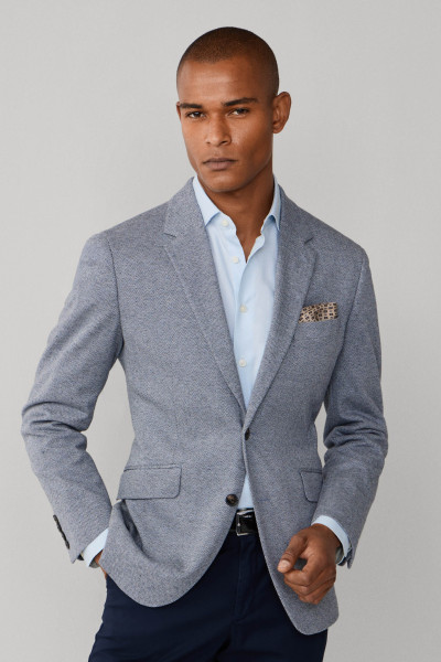 SAKO Hackett London BLUE HBONE KNIT CC - Fotografia č. 9