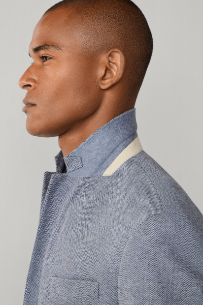 SAKO Hackett London BLUE HBONE KNIT CC - Fotografia č. 4