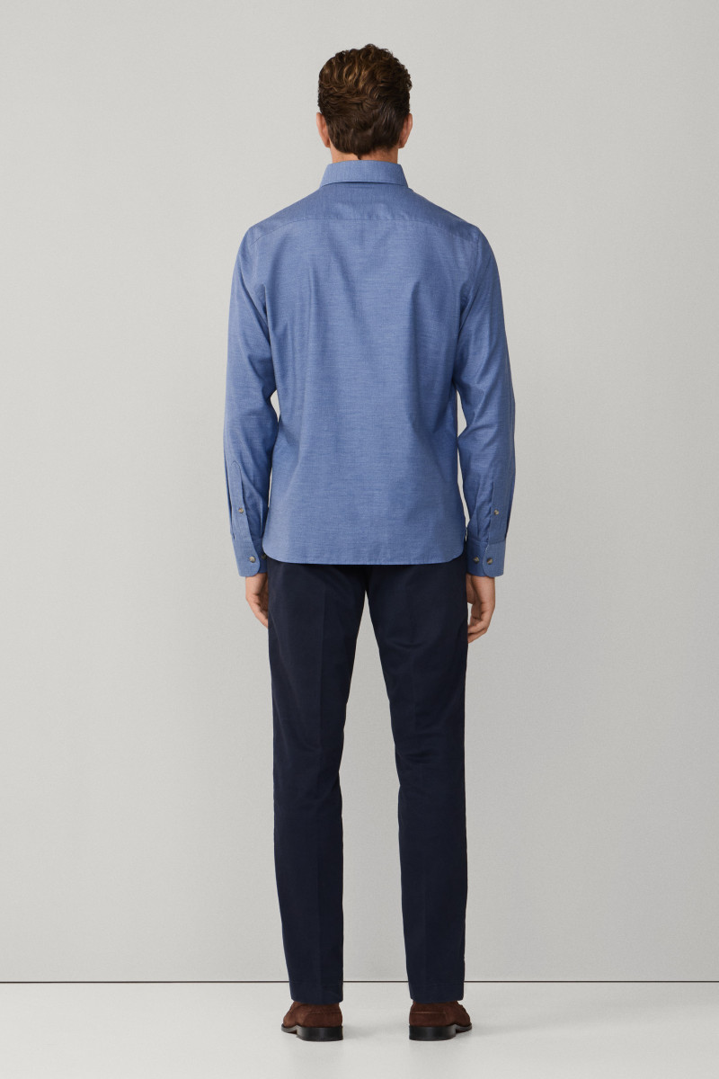 Košeľa Hackett London Flannel Hbone Multi Blue