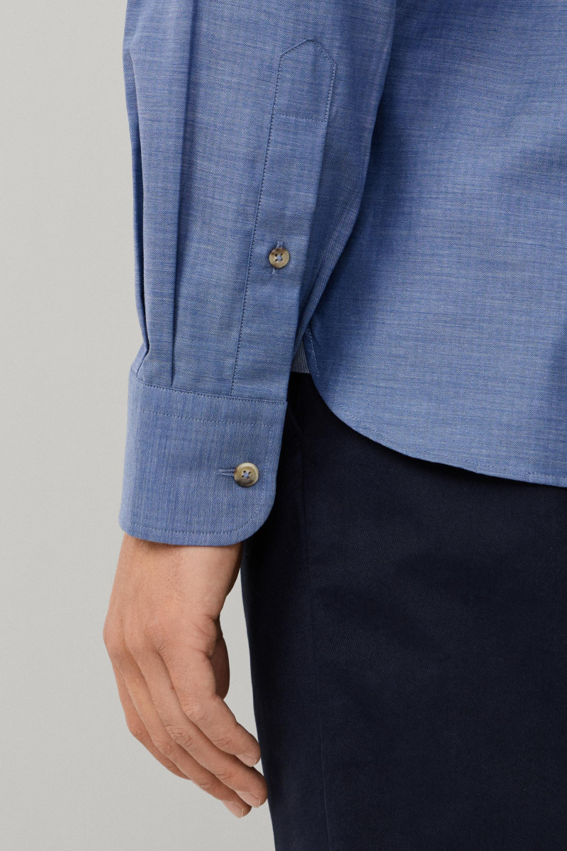Košeľa Hackett London Flannel Hbone Multi Blue