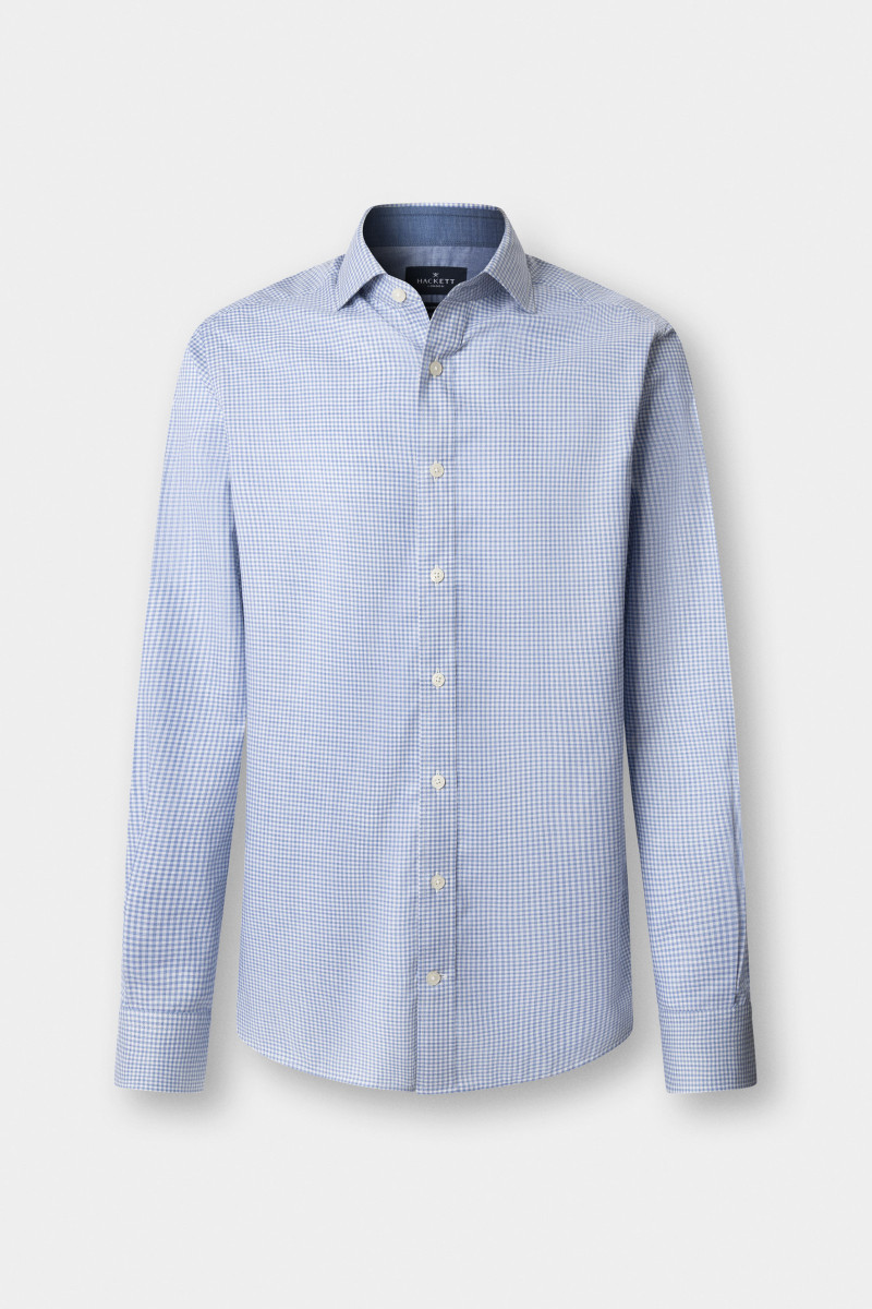 Košeľa Hackett London Lw Flannel Check Blue