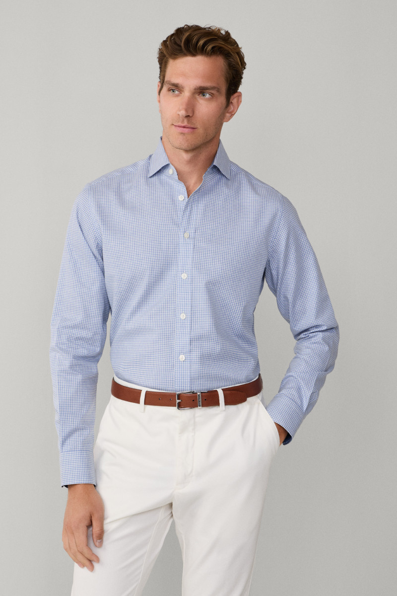 Košeľa Hackett London Lw Flannel Check Blue