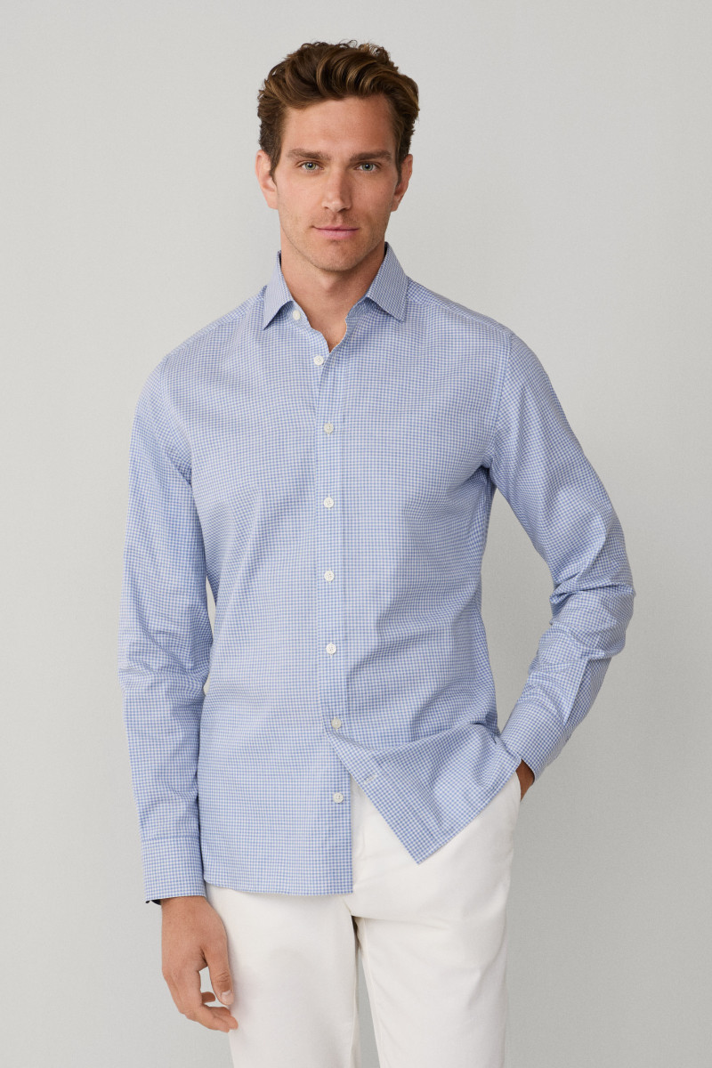 Košeľa Hackett London Lw Flannel Check Blue