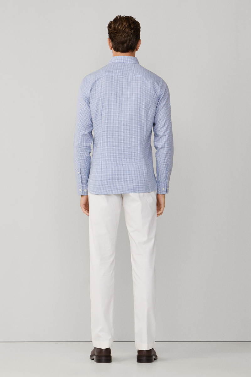 Košeľa Hackett London Lw Flannel Check Blue