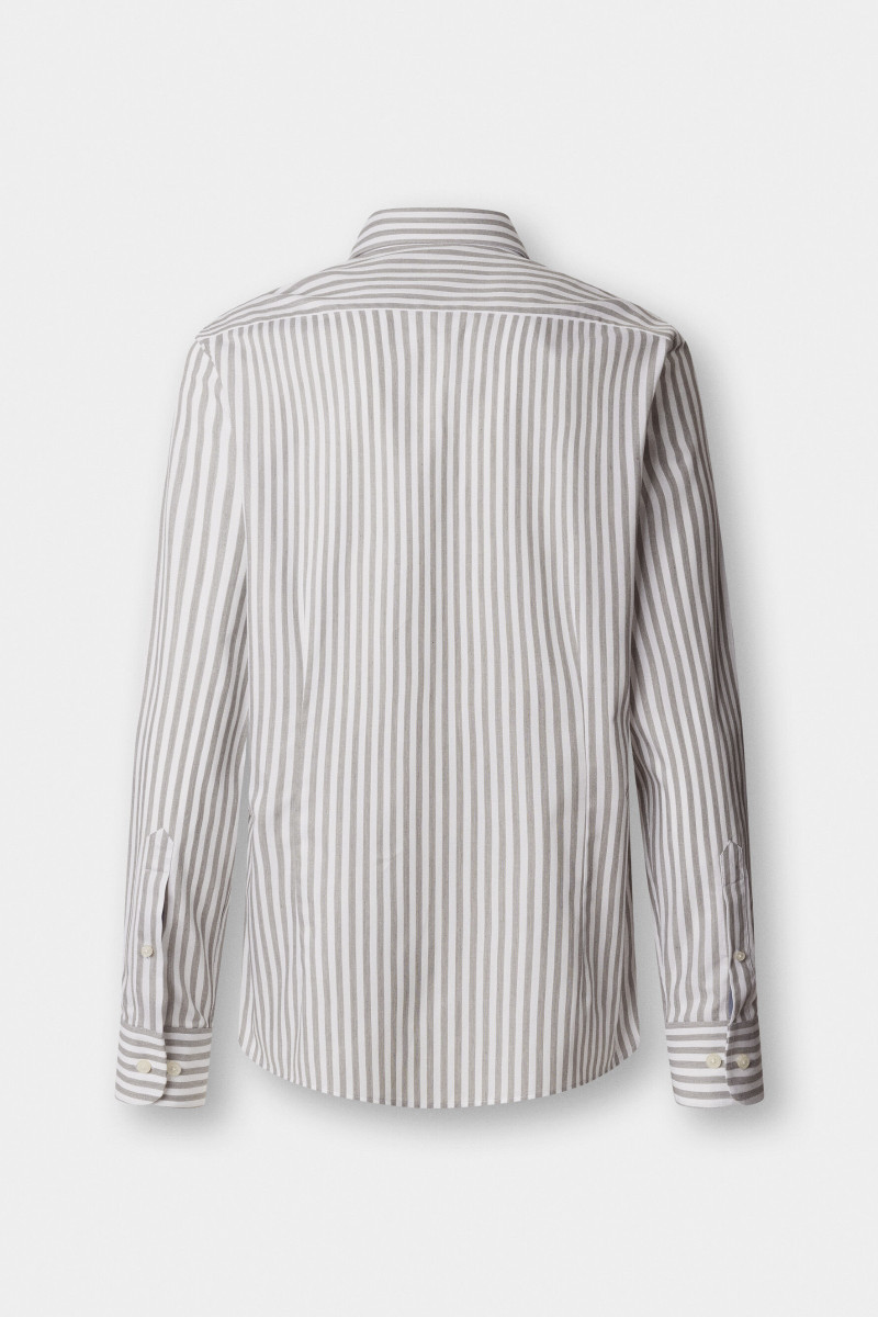 Košeľa Hackett London Melange Stripe Green