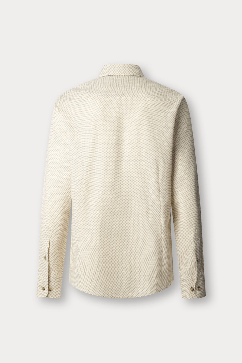 Košeľa Hackett London Mini Melange Print Ecru White
